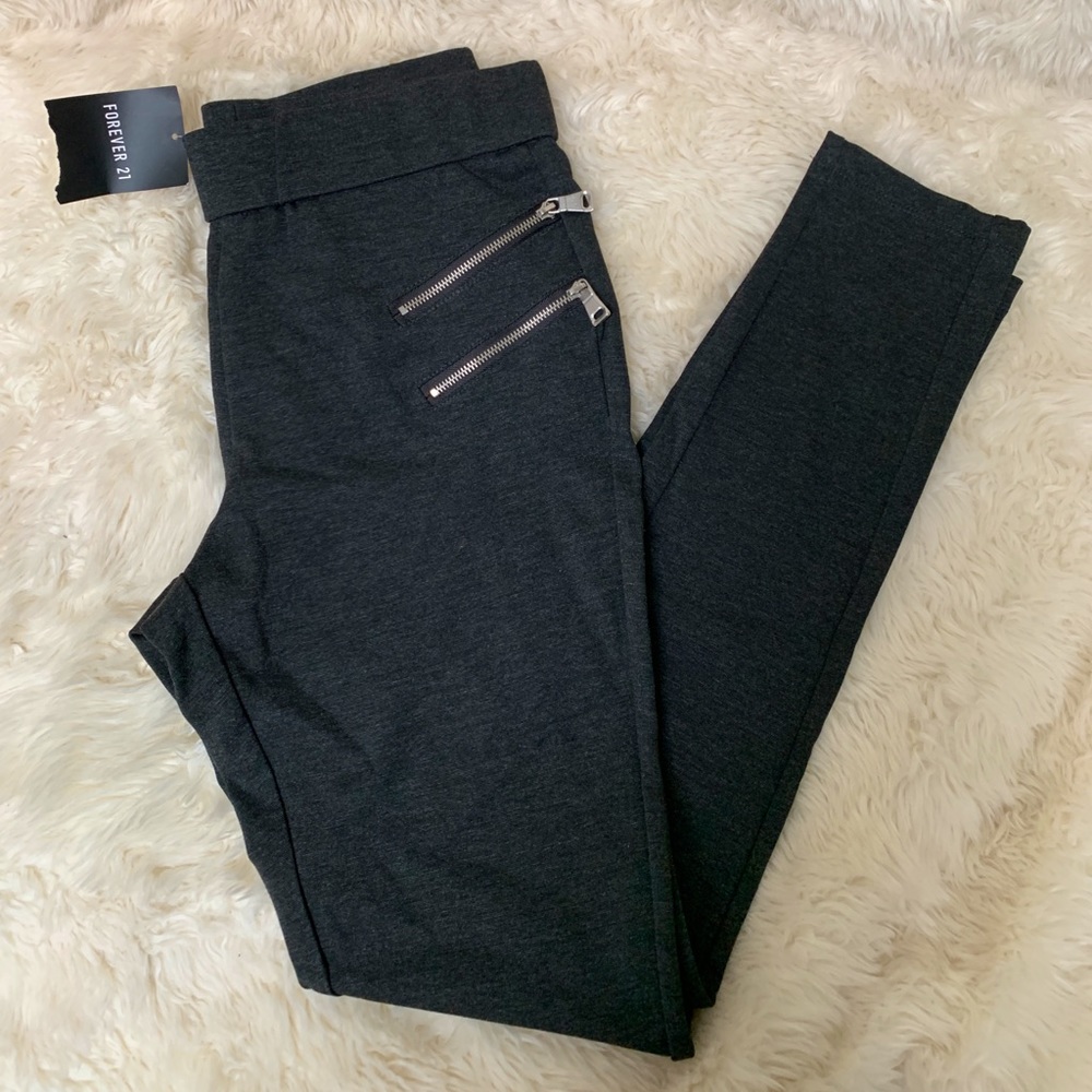 Forever 21 Zipper Leggings
